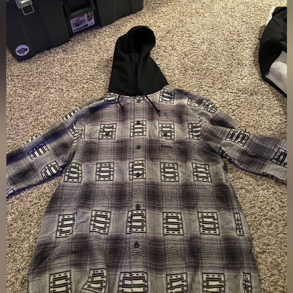Never worn supreme flannel button up